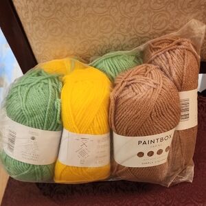 Paint Box Yarn Simply Chunky Yarn Pack - Green, Yellow, Brown